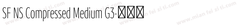 SF NS Compressed Medium G3字体转换